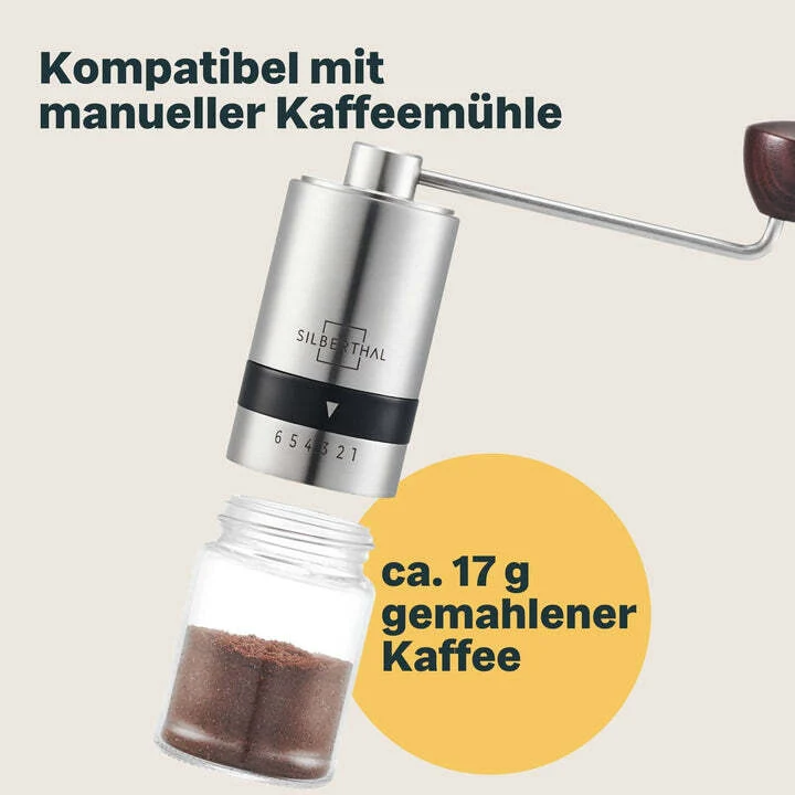 B-Ware SILBERTHAL Ersatzglas Behälter Glas Kaffeemühle Ersatzteil für Tee 5 STÜCK