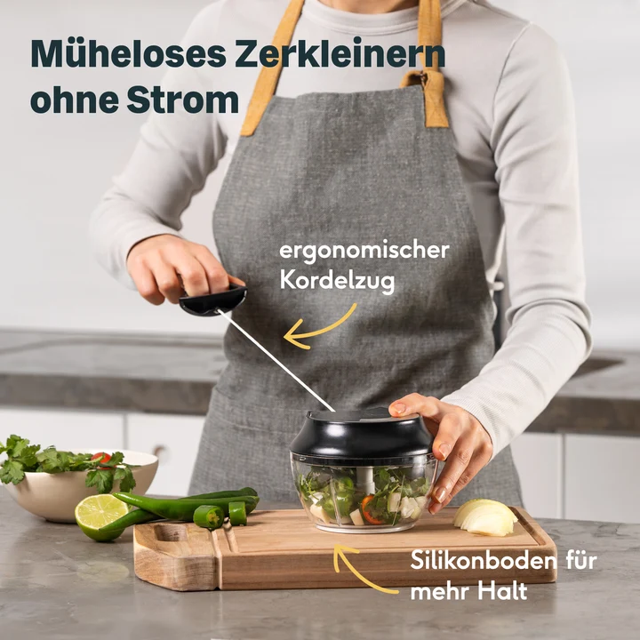 B-Ware SILBERTHAL Multizerkleinerer Küchenhelfer Rühreinsatz Frischhaltedeckel