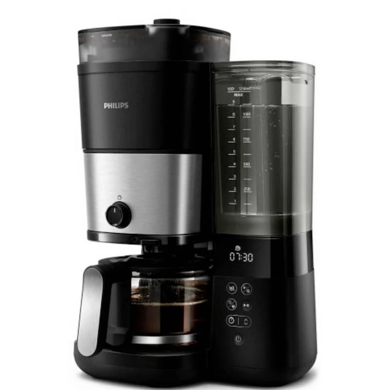 B-Ware Philips HD7900/01 Kaffeemaschine Schwarz Silber Glaskanne Kaffee Mahlwerk29