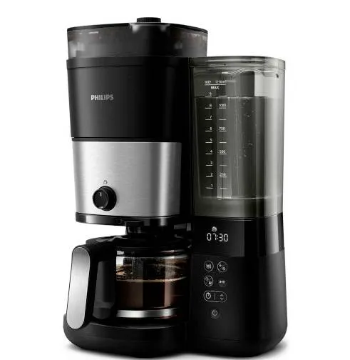 B-Ware Philips HD7900/01 Kaffeemaschine Schwarz Silber Glaskanne Kaffee Mahlwerk29