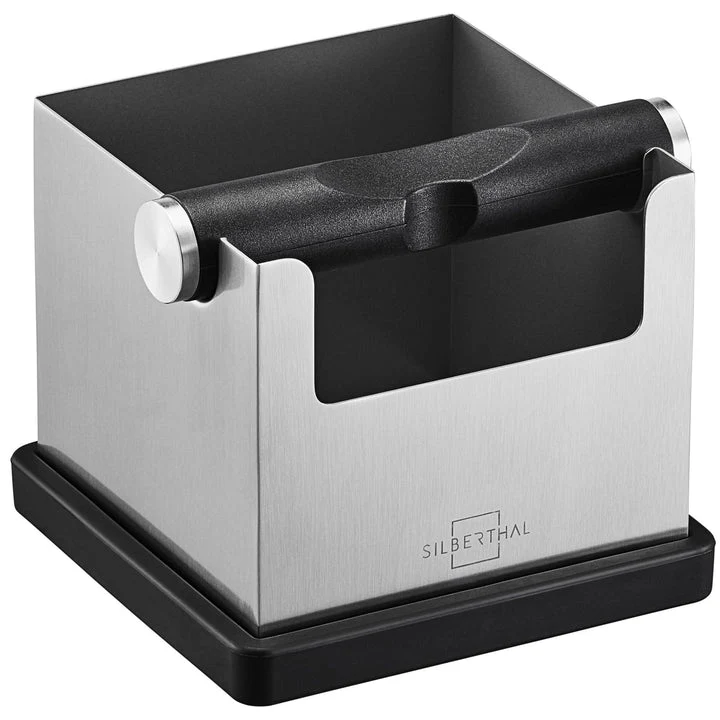 B-Ware SILBERTHAL Abklopfbehälter Knockbox Abklopfer Kaffeesatz Tamper Edelstahl537