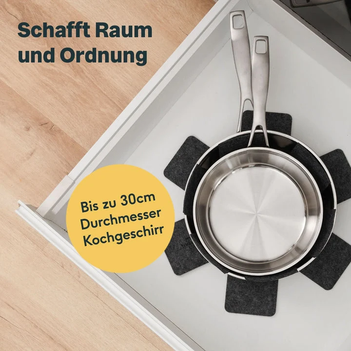 B-Ware SILBERTHAL Pfannenschoner Topfunterlage Filz Pfannenschutz 35cm Pfanne 6 STÜCK