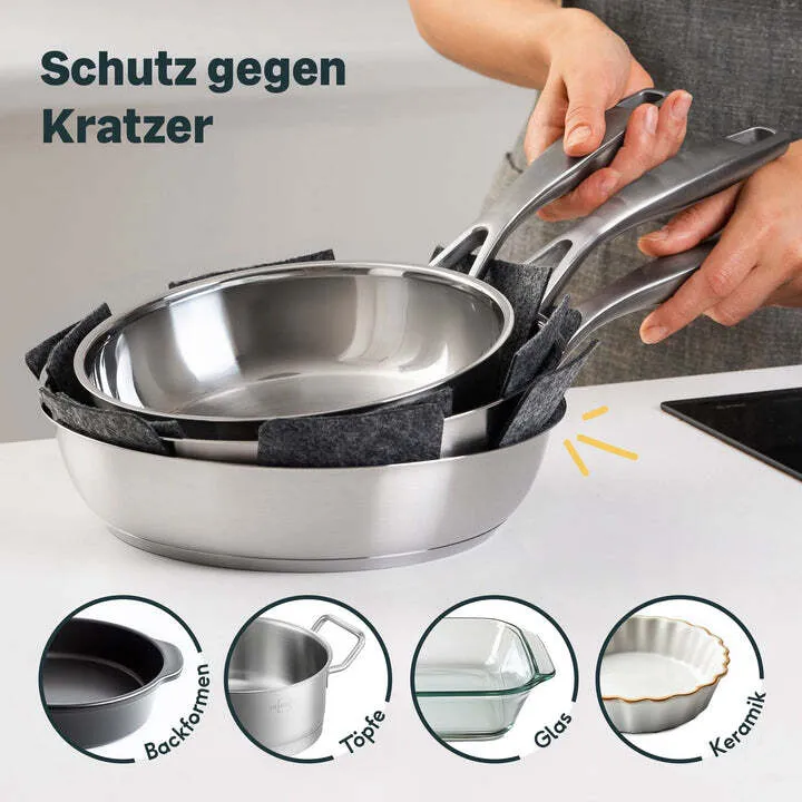 B-Ware SILBERTHAL Pfannenschoner Topfunterlage Filz Pfannenschutz 35cm Pfanne 6 STÜCK