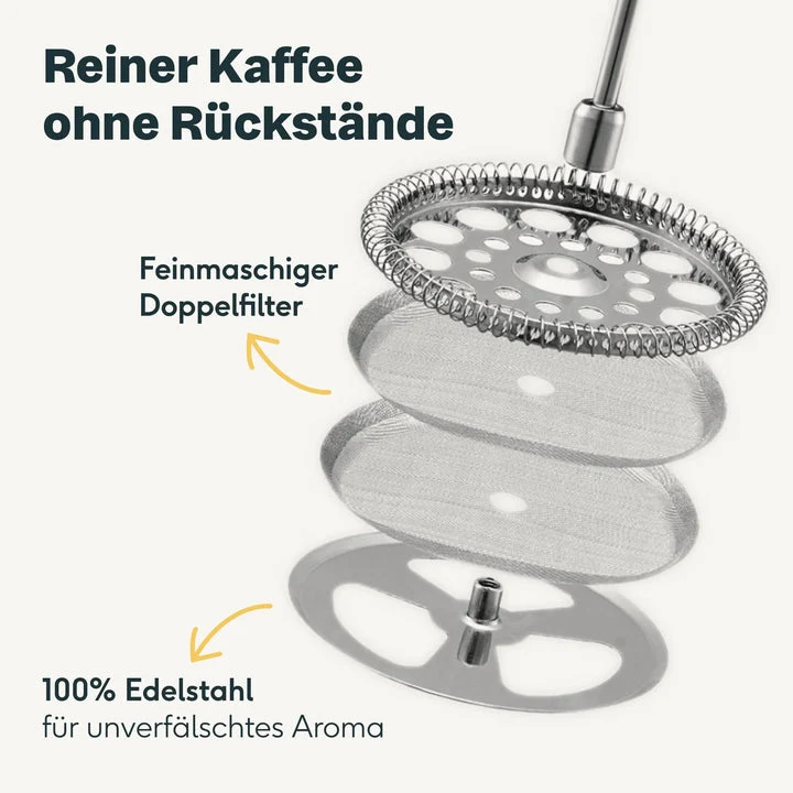 B-Ware SILBERTHAL French Press Kaffeebereiter Kanne Edelstahl Schwarz Kaffeebereiter280
