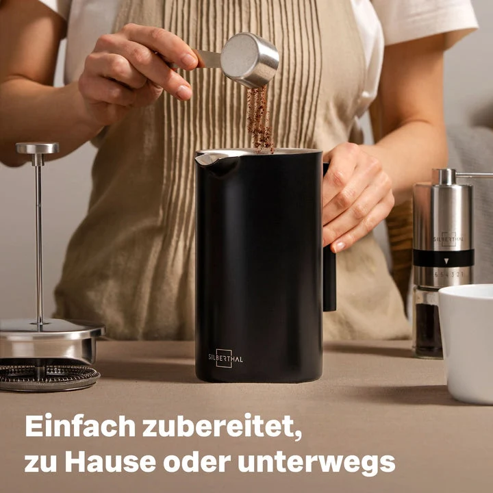 B-Ware SILBERTHAL French Press Kaffeebereiter Kanne Edelstahl Schwarz Kaffeebereiter280