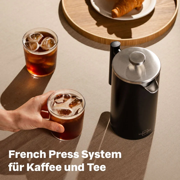 B-Ware SILBERTHAL French Press Kaffeebereiter Kanne Edelstahl Schwarz Kaffeebereiter280