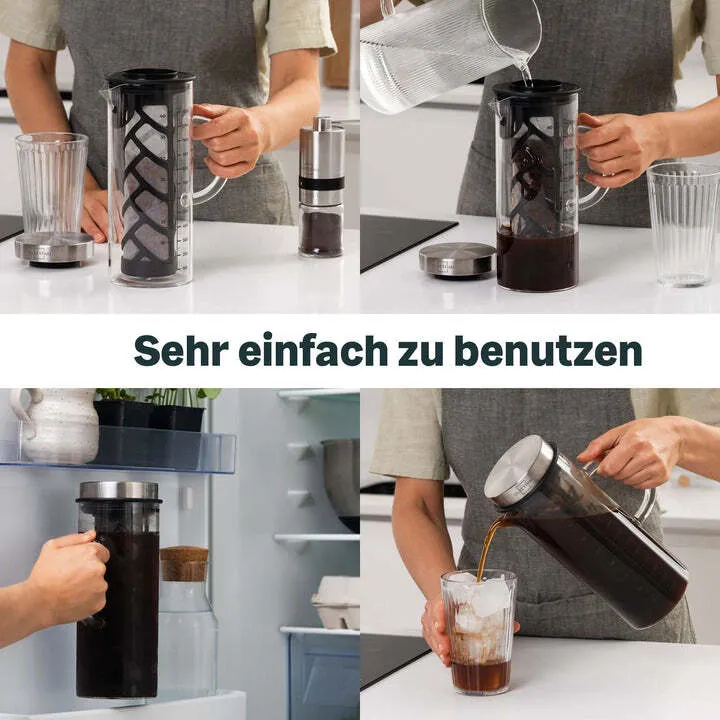 B-Ware Cold Brew Karaffe 2.0 Kaffeebereiter Glaskanne Cold Brew Kaffee Filter 13l Sk845