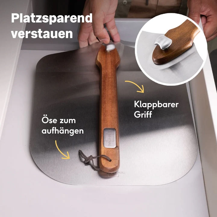 B-Ware SILBERTHAL Pizza-Schaufel Edelstahl Pizzaschieber Brotschaufel Flammkuchen