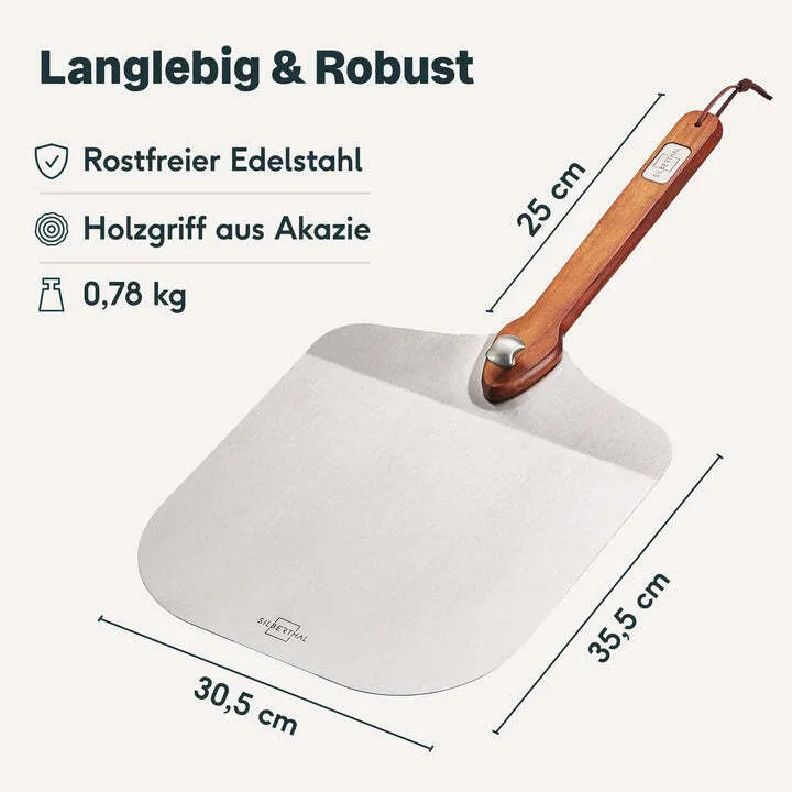 B-Ware SILBERTHAL Pizza-Schaufel Edelstahl Pizzaschieber Brotschaufel Flammkuchen