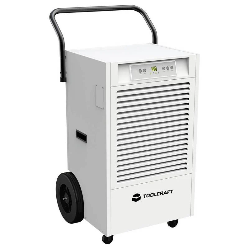 B-Ware Toolcraft Luftentfeuchter 90l/Tag 1260W für Räume bis 120m² mit LED-Display weiß