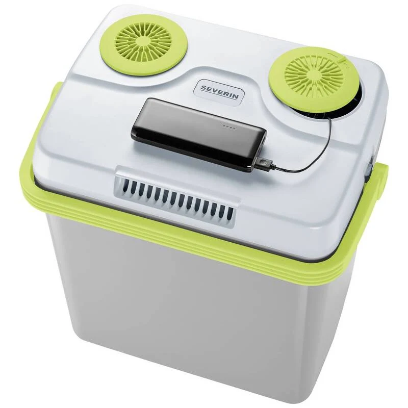 B-Ware Severin Kühlbox Thermoelektrisch 25l Grau Grün 5V 12V 230V für Reisen und