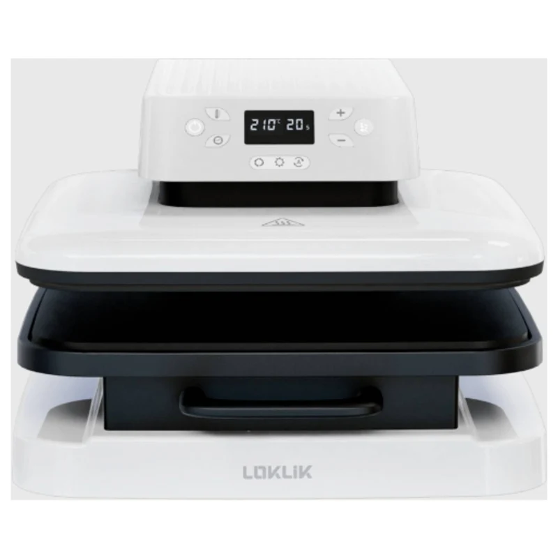 B-Ware Loklik Transferpresse Presse Auto Heat Press weiß für Textilien Plotterfolie