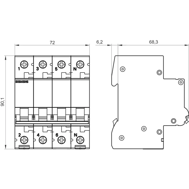 B-Ware Siemens Leitungsschutzschalter Automat LS-Schalter 40A 400V SENTRON 5SL6640-6