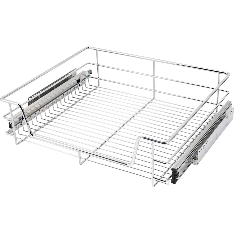 B-Ware Teleskopschublade Küchenschrank 60cm Utensilienhalter stabil chrom 10kg