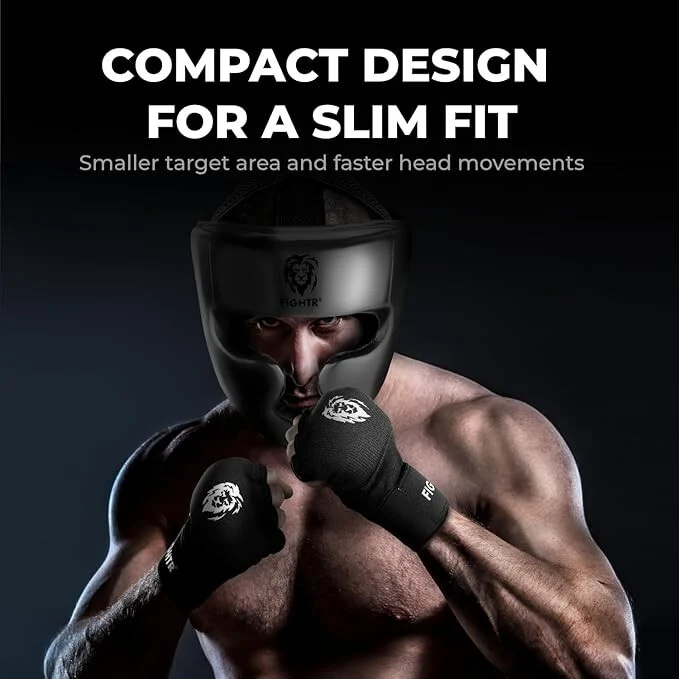 B-Ware Luchador Boxhelm mit optimaler Passform | Boxschutz für Sparring schwarz S/M