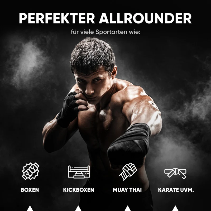 B-Ware CORE Kinder Boxbandagen 2,5m Boxbandagen optimaler Schutz für Boxen MMA