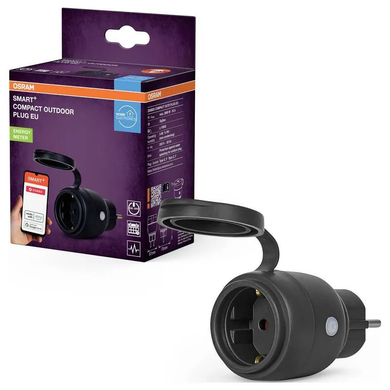 B-Ware OSRAM SMART+ Zigbee Funk-Steckdose Schwarz 230V Cloud-Anbindung Alexa