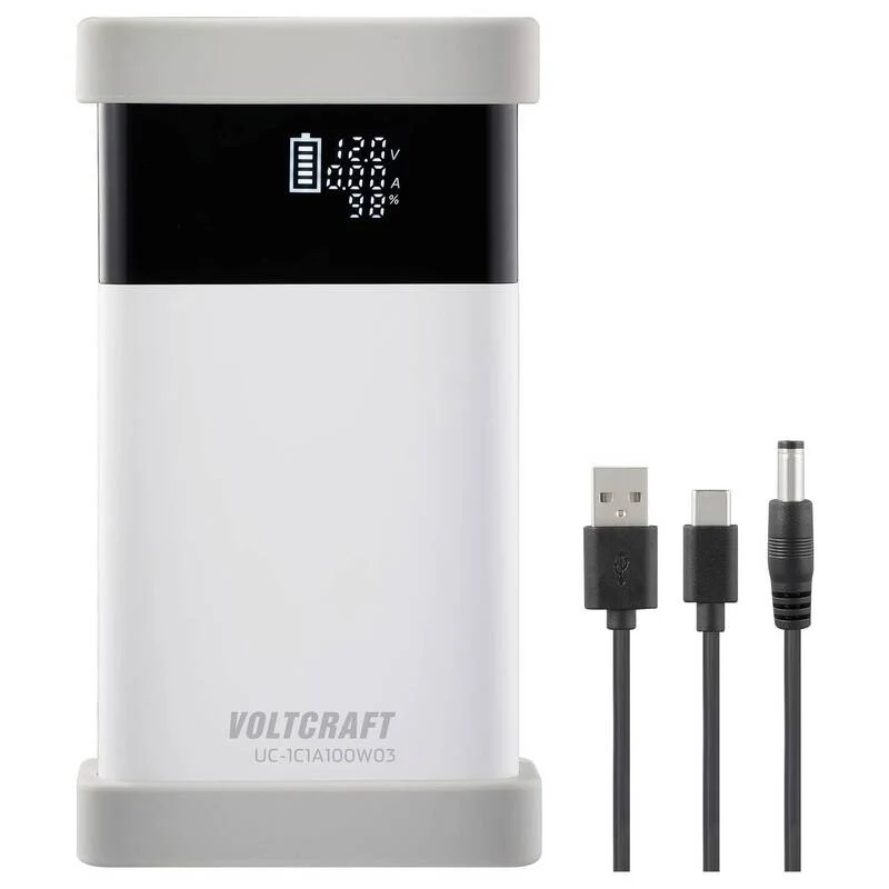 B-Ware VOLTCRAFT USB Ladegerät UC-1C1A100W03 100W 2x USB-C USB-A PD 3.0 Pure White