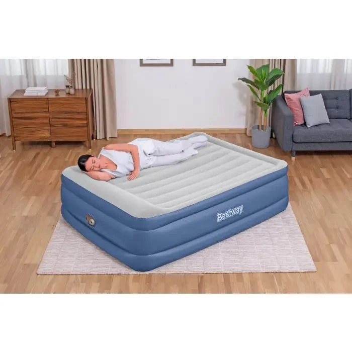 B-Ware Bestway Doppelluftbett TriTech mit Elektropumpe 203x152cm für 2 Personen 300kg