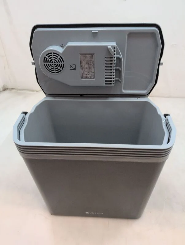 C-Ware Kühlbox Nordpol Elektrische Kühlbox 24L 12V 230V Grau für Ausflüge und Reisen