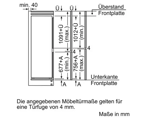 Bosch Kühl- und Gefrierkombination KIN86NSE0 NoFrost 260l Kühlteil 184l weiß