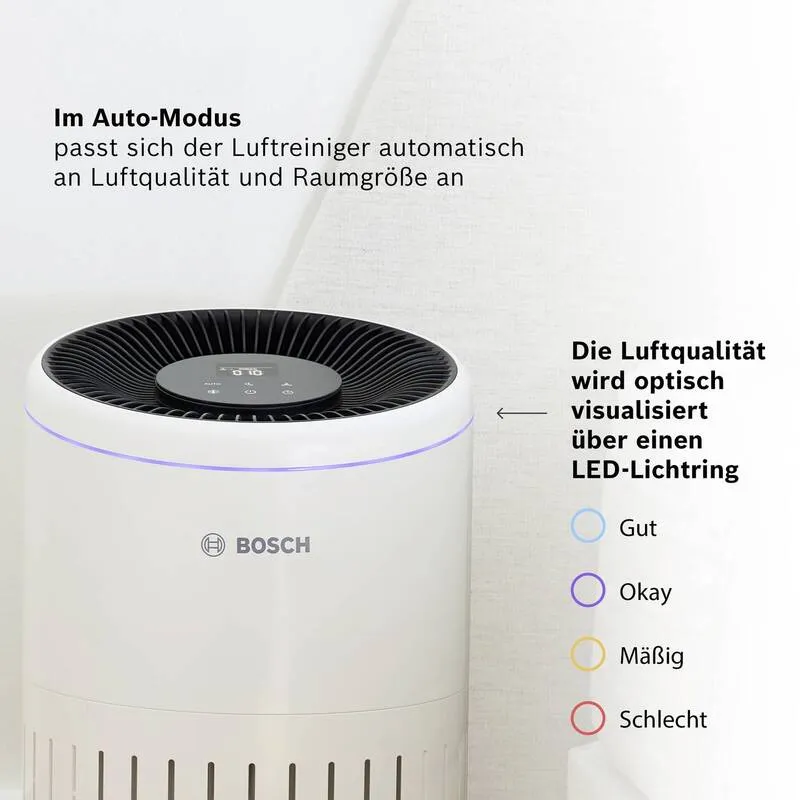 B-Ware Bosch Home Comfort 7733701943 Air 4000 Luftreiniger 62 m² Weiß Schwarz Lüfter