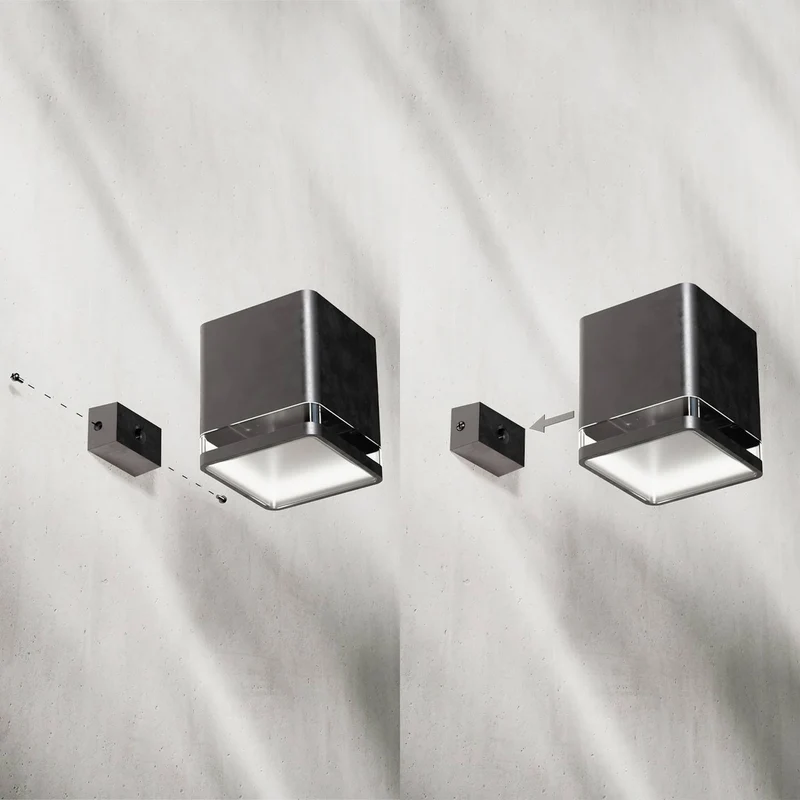 B-Ware Philips LED Virona Solar-Außenwandleuchte Außenlampe Bewegungsmelder Schwarz