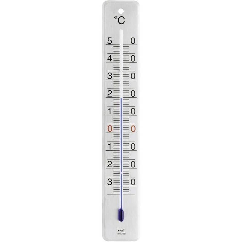 B-Ware TFA Edelstahl Innen-Außen-Thermometer 280mm Wandmontage Silber 84g