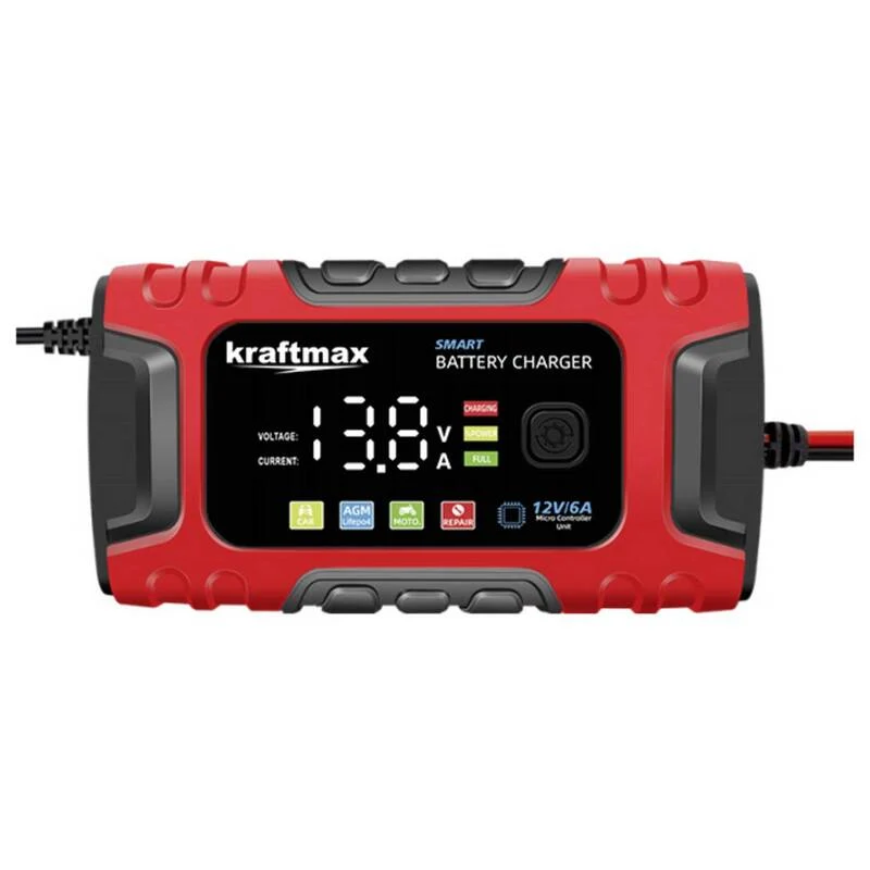 B-Ware kraftmax Ladegerät Batterieladegerät Akkulader 12V Akku Diagnose Motorrad Auto