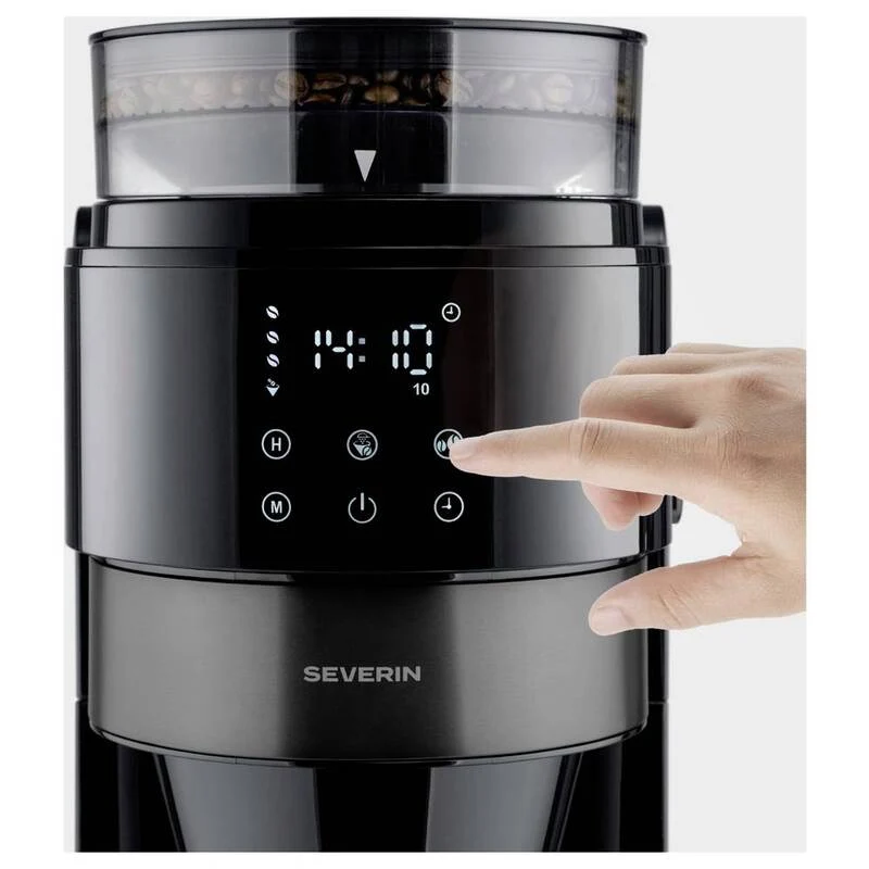 B-Ware Severin Kaffeemaschine KA 4831 mit Mahlwerk und Thermokanne schwarz 900W
