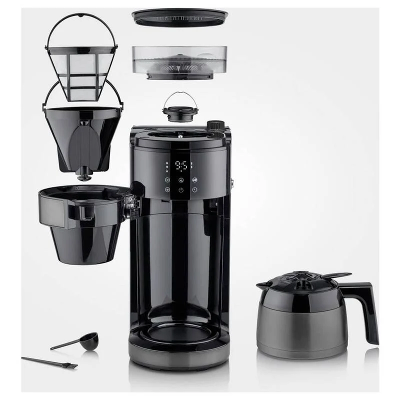 B-Ware Severin Kaffeemaschine KA 4831 mit Mahlwerk und Thermokanne schwarz 900W