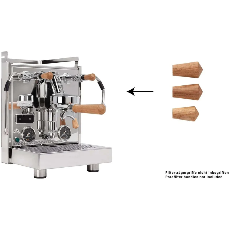 Profitec Griffset Holz oder Beton – Espressomaschinentuning – Holzgriffe – Hochwertiges Design