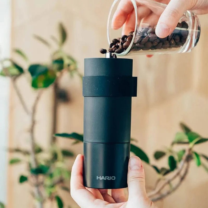 Hario Mini Black Pro - Edelstahl Kaffeemühle Handmühle 20 Gramm