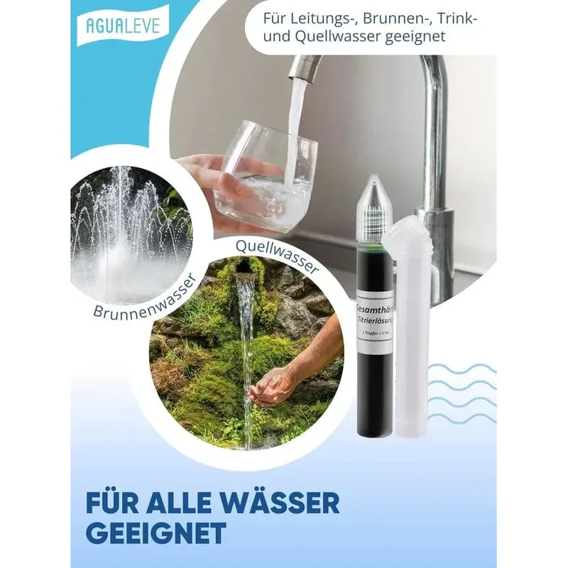 AGUALEVE Wasserhärte Test - Grad deutscher Härte