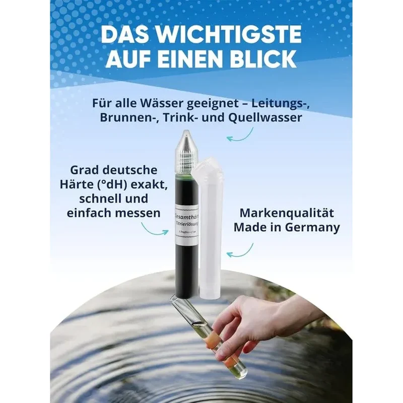 AGUALEVE Wasserhärte Test - Grad deutscher Härte