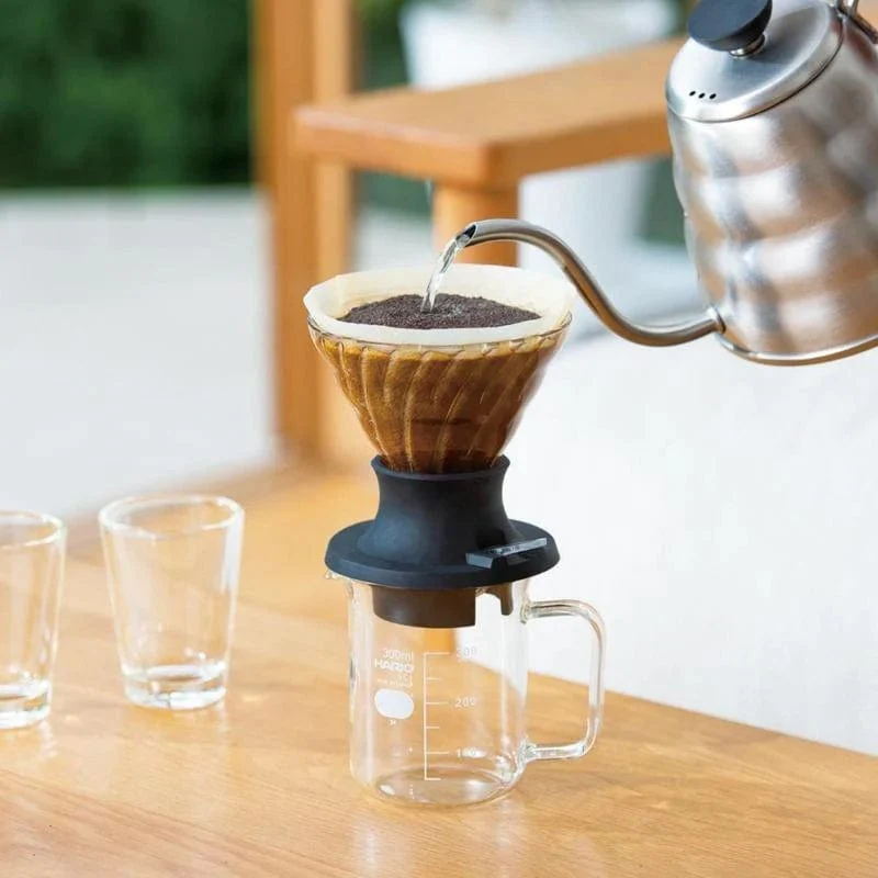 Hario Immersion Dripper Switch Server SET Glas Schwarz