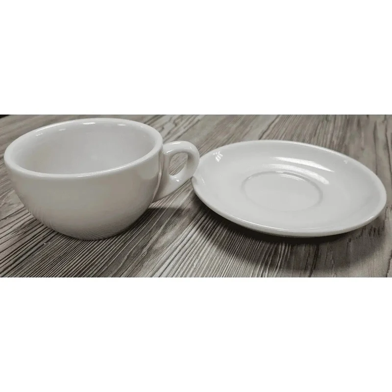 Milchkaffee Tasse und Untertasse Weiß Serie Palermo von Nuova Point 260 ml