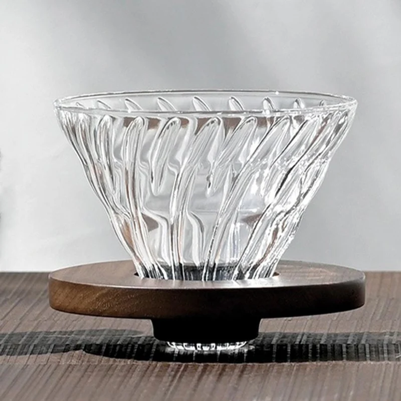 Hario Glass Coffee Dripper V60 02 – Walnut Wood