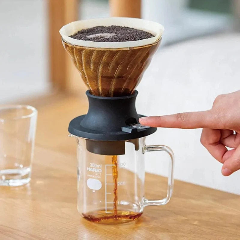 Hario Immersion Dripper Switch Glas Schwarz - zwei Größen