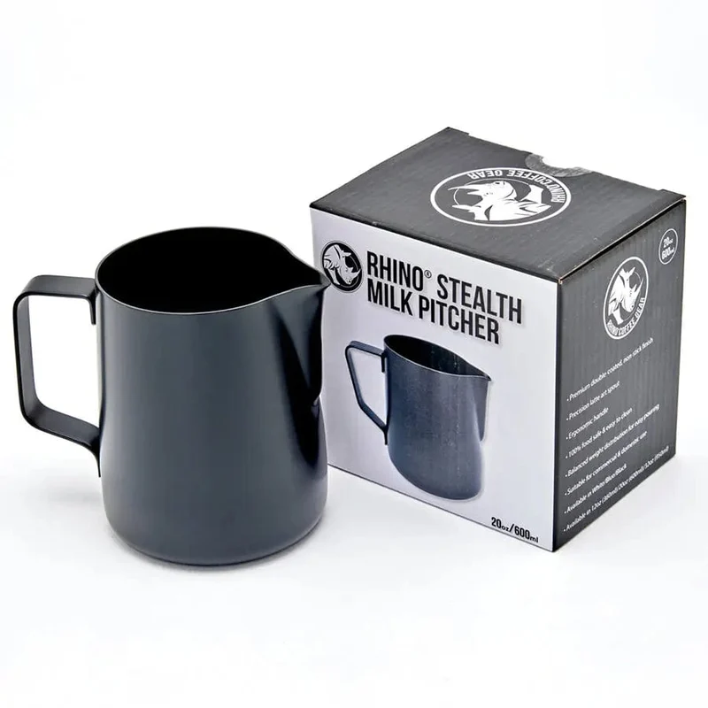 RHINOWARES Stealth Milchkännchen WEISS oder SCHWARZ / 360 und 600 ml