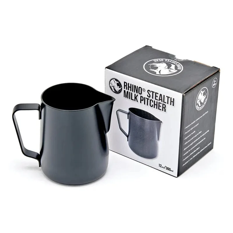 RHINOWARES Stealth Milchkännchen WEISS oder SCHWARZ / 360 und 600 ml