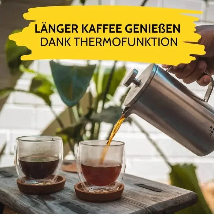 French Press - Press-Stempel-Kanne verschiedene Farben von COYOOCO