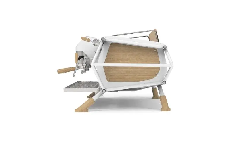 Sanremo Cafe Racer White/Wood 3 Group Commercial Espresso Machine