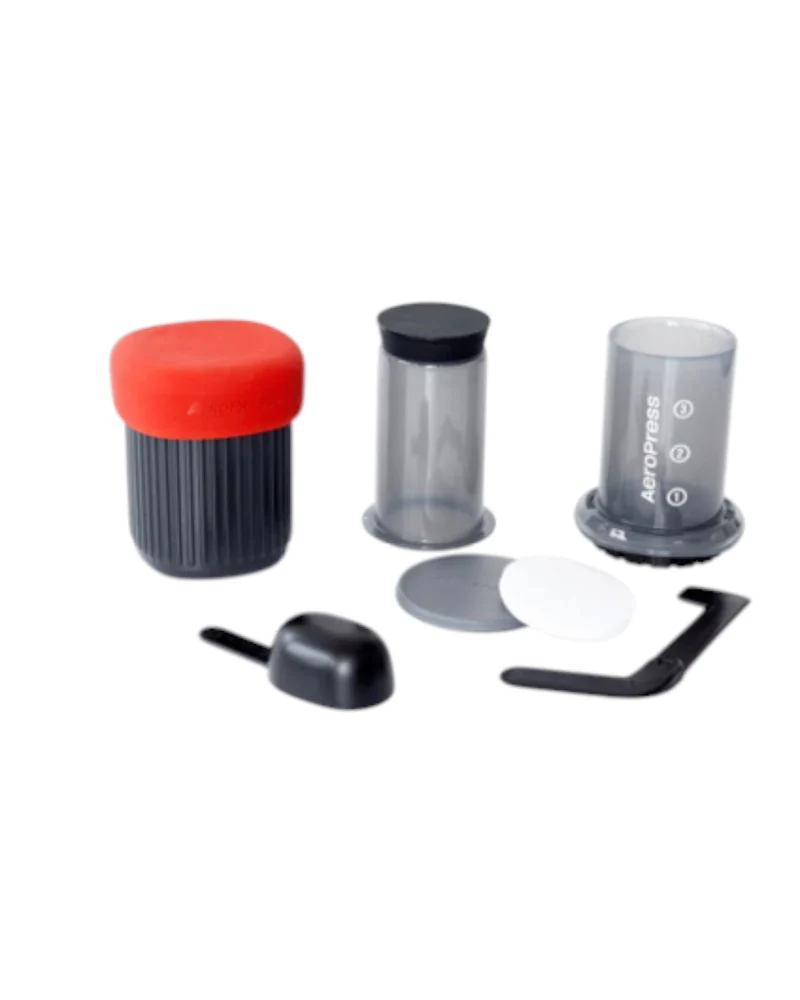 AeroPress Coffee Maker Go – Kompakte Kaffeepresse für perfekten Genuss unterwegs inklusive 100 Filter