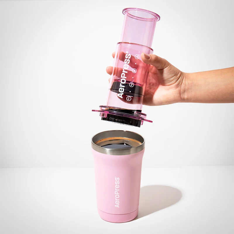 AeroPress Coffee Maker Go – Kompakte Kaffeepresse für perfekten Genuss unterwegs inklusive 100 Filter