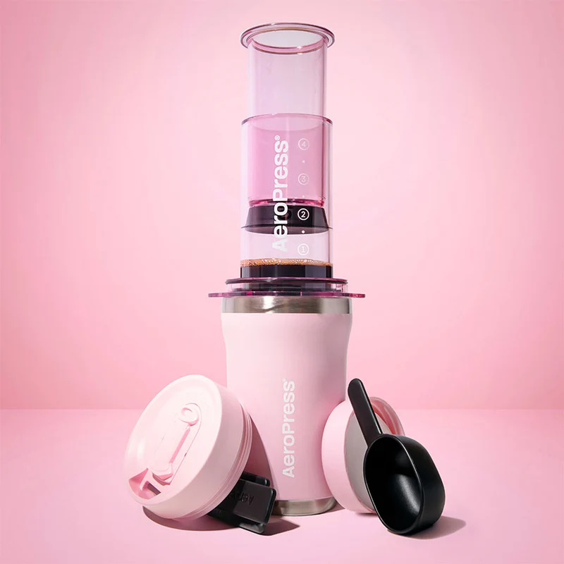 AeroPress Coffee Maker Go – Kompakte Kaffeepresse für perfekten Genuss unterwegs inklusive 100 Filter