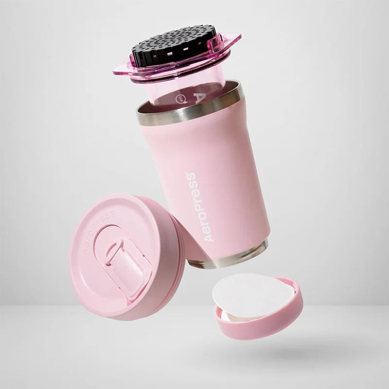 AeroPress Coffee Maker Go – Kompakte Kaffeepresse für perfekten Genuss unterwegs inklusive 100 Filter