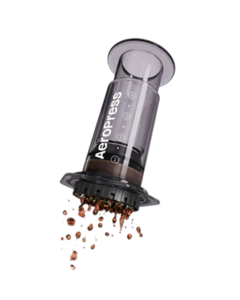 AeroPress Coffee Maker Clear – Perfekter Kaffeegenuss, einfach & schnell zubereitet inkl. 100 Filter