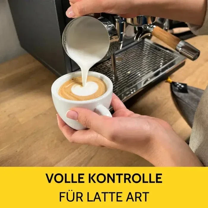Milchkännchen Edelstahl Silber 350 ml oder 590 ml mit Skala von COYOOCO