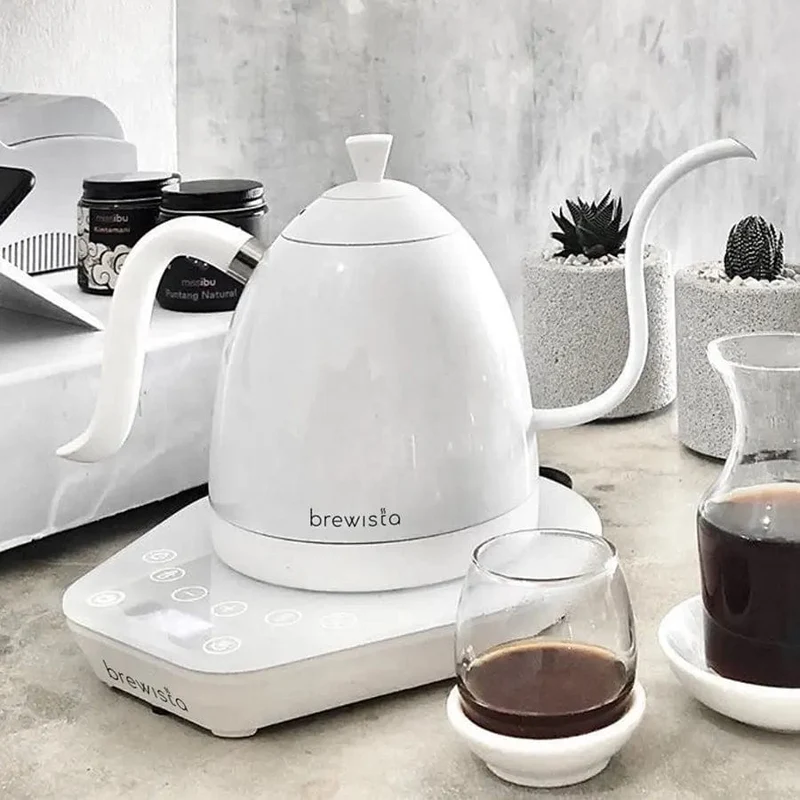 Brewista Artisan 1.0 L Gooseneck Variable Kettle - Weiß/Weiß - Wasserkocher